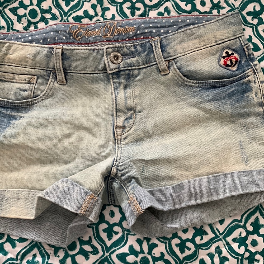 E Land denim shorts